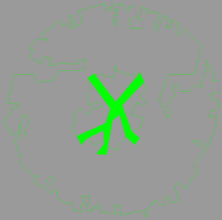 Bloque Autocad Vista de Árbol Color 23 en Planta